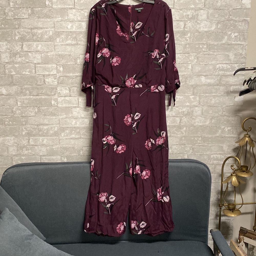 Wild Fable Women’s plum floral romper jumpsuit pants
